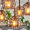 Koyoto Plafondlamp, Kogellampje 37 cm Rookkleurig, 5-lichts