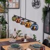 Koyoto Hanglamp, Kogellampje, Hanglamp Blauw, Chroom, Goud, Groen, Koperkleurig, Rookkleurig, 5-lichts