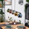 Koyoto Hanglamp, Kogellampje, Hanglamp Blauw, Chroom, Goud, Groen, Koperkleurig, Rookkleurig, 5-lichts