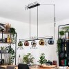 Koyoto Hanglamp, Kogellampje, Hanglamp Blauw, Chroom, Goud, Groen, Koperkleurig, Rookkleurig, 5-lichts