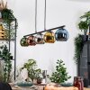 Koyoto Hanglamp, Kogellampje, Hanglamp Blauw, Chroom, Goud, Groen, Koperkleurig, Rookkleurig, 5-lichts