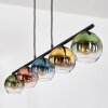 Koyoto Hanglamp, Kogellampje, Hanglamp Blauw, Goud, Groen, Duidelijk, Koperkleurig, 5-lichts