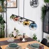 Koyoto Hanglamp, Kogellampje, Hanglamp Blauw, Chroom, Goud, Groen, Duidelijk, Koperkleurig, Rookkleurig, 5-lichts