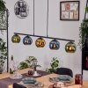 Koyoto Hanglamp, Kogellampje, Hanglamp Blauw, Goud, Groen, 5-lichts