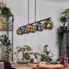 Koyoto Hanglamp, Kogellampje, Hanglamp Blauw, Goud, Groen, 5-lichts