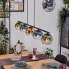 Koyoto Hanglamp, Kogellampje, Hanglamp Blauw, Goud, Groen, Duidelijk, 5-lichts