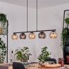 Koyoto Hanglamp, Kogellampje, Hanglamp Amber, Rookkleurig, 5-lichts