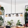 Koyoto Hanglamp, Kogellampje, Hanglamp Amber, Duidelijk, Rookkleurig, 5-lichts