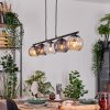 Koyoto Hanglamp, Kogellampje, Hanglamp Amber, Duidelijk, Rookkleurig, 5-lichts