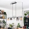 Koyoto Hanglamp, Kogellampje, Hanglamp Amber, Duidelijk, Rookkleurig, 5-lichts