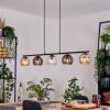 Koyoto Hanglamp, Kogellampje, Hanglamp Amber, Duidelijk, Rookkleurig, 5-lichts