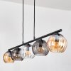 Koyoto Hanglamp, Kogellampje, Hanglamp Amber, Duidelijk, Rookkleurig, 5-lichts