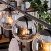 Gastor Hanglamp, Kogellampje, Hanglamp Amber, Duidelijk, Rookkleurig, 4-lichts