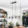 Ripoll Hanglamp, Kogellampje, Hanglamp Duidelijk, Rookkleurig, 4-lichts