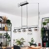 Gastor Hanglamp, Kogellampje, Hanglamp Chroom, Duidelijk, Rookkleurig, 5-lichts