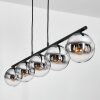 Gastor Hanglamp, Kogellampje, Hanglamp Chroom, Duidelijk, Rookkleurig, 5-lichts