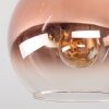 Koyoto Plafondlamp, Kogellampje 40 cm Bruin, houtlook, Zwart, 3-lichts
