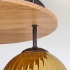 Koyoto Plafondlamp, Kogellampje 40 cm Bruin, houtlook, Zwart, 3-lichts