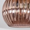 Koyoto Plafondlamp, Kogellampje 40 cm Bruin, houtlook, Zwart, 3-lichts