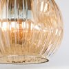 Ripoll Plafondlamp, Kogellampje Bruin, houtlook, Zwart, 3-lichts