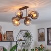 Koyoto Plafondlamp, Kogellampje Amber, Duidelijk, Rookkleurig, 6-lichts