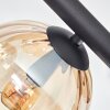 Koyoto Plafondlamp, Kogellampje Amber, Duidelijk, Rookkleurig, 6-lichts