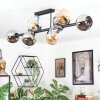 Koyoto Plafondlamp, Kogellampje Amber, Duidelijk, Rookkleurig, 10-lichts
