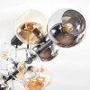 Koyoto Plafondlamp, Kogellampje Amber, Duidelijk, Rookkleurig, 10-lichts