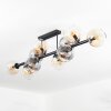 Koyoto Plafondlamp, Kogellampje Amber, Duidelijk, Rookkleurig, 10-lichts
