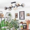 Koyoto Plafondlamp, Kogellampje Amber, Duidelijk, Rookkleurig, 10-lichts