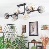 Koyoto Plafondlamp, Kogellampje Amber, Duidelijk, Rookkleurig, 10-lichts