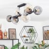 Koyoto Plafondlamp, Kogellampje Amber, Duidelijk, Rookkleurig, 10-lichts