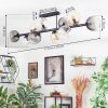 Koyoto Plafondlamp, Kogellampje Amber, Duidelijk, Rookkleurig, 10-lichts