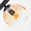 Koyoto Plafondlamp, Kogellampje Amber, Duidelijk, Rookkleurig, 10-lichts