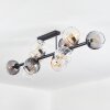 Koyoto Plafondlamp, Kogellampje Amber, Duidelijk, Rookkleurig, 10-lichts