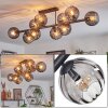 Koyoto Plafondlamp, Kogellampje Rookkleurig, 10-lichts