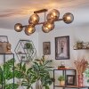 Koyoto Plafondlamp, Kogellampje Rookkleurig, 10-lichts