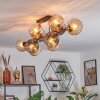 Koyoto Plafondlamp, Kogellampje Amber, Rookkleurig, 10-lichts