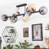 Koyoto Plafondlamp, Kogellampje Amber, Duidelijk, Rookkleurig, 10-lichts