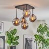 Gastor Plafondlamp, Kogellampje Rookkleurig, 5-lichts