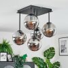 Gastor Plafondlamp, Kogellampje Rookkleurig, 5-lichts