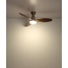 Globo Gale Plafondventilator met verlichting LED houtlook, Natuurlijke kleuren, Nikkel mat, 1-licht, Afstandsbediening