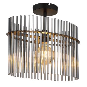 Globo Gorley Plafondlamp Zwart, 1-licht