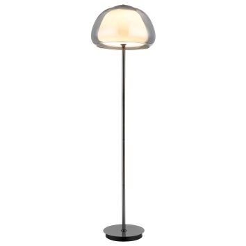 Globo Avila Staande lamp LED Chroom, Zwart, 1-licht, Afstandsbediening