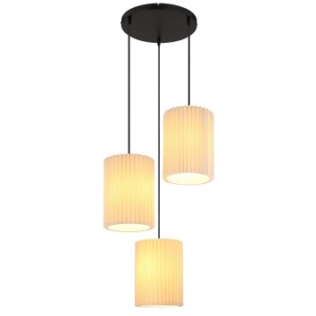 Globo Page Hanglamp Zwart, 3-lichts