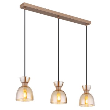 Globo Massey Hanglamp Bruin, 3-lichts