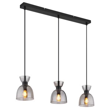Globo Massey Hanglamp Zwart, 3-lichts