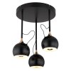 Globo Donovan Plafondlamp LED Chroom, Zwart, 1-licht
