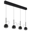 Globo Donovan Hanglamp LED Chroom, Zwart, 1-licht