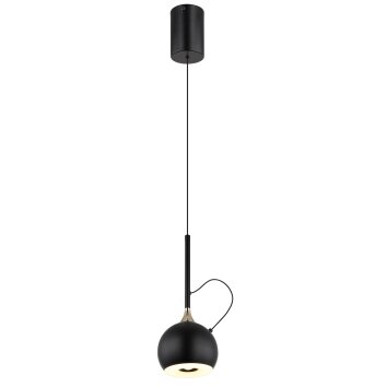 Globo Donovan Hanglamp LED Chroom, Zwart, 1-licht